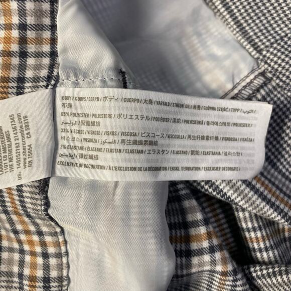 Abercrombie & Fitch Plaid‎ High-Waisted Shorts Womens Size M Preppy - Picture 9 of 10